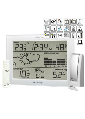 Метеостанція з термо-гігро радіодатчиком і мобільним шлюзом Mobile Alerts Set MA10006 (MA10006) Technoline (315341937)