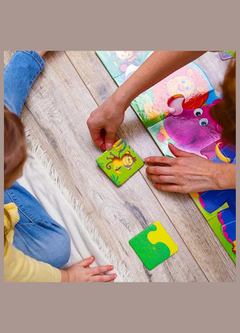 Игра настольная 3в1 для самых маленьких Зоомир (VT2901-04) Vladi toys (333252887)