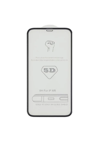Защитное стекло 5D для Apple iPhone XR с черной рамкой No Brand (390445604)