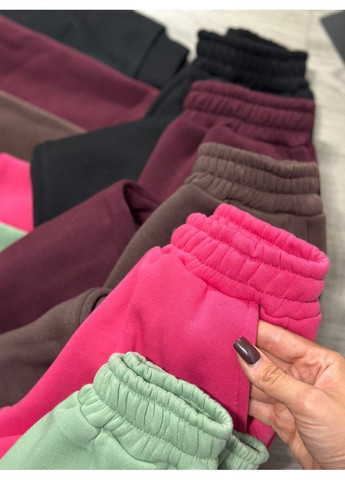 Темно-коричневий демісезонний костюм трендовий теплий штани палаццо та кофта на блискавці з капюшоном,трьохнитка на флісі Україна