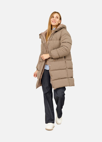 Коричнева зимня жіноча куртка колір коричневий цб-00259692 Yuki
