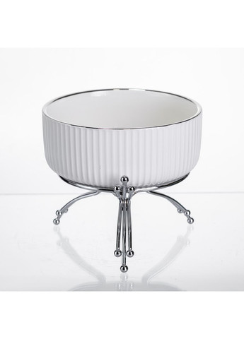 Салатник порцеляновий на металевій підставці Ø16 (см) Срібло LB-1568S Yiwu (370707848)