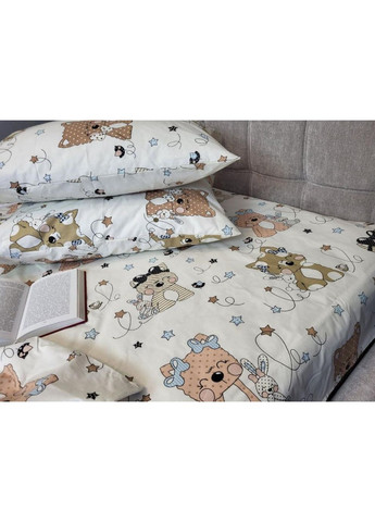 Постельное белье Пушистики, бязь Полуторный размер, наволочки 70/70 No Brand (364219705)