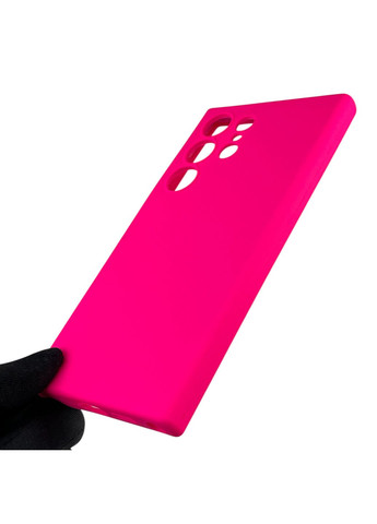 Чохол для Galaxy S24 Ultra (SM-S928B) силіконовий з мікрофіброю нековзний на самсунг с24 ультра малиновий Samsung (366387353)