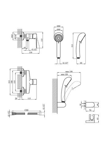 Смеситель для душа KRP Eifel - C050 Kroner (368583332)
