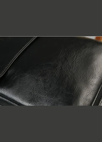 Чоловічий рюкзак з еко шкіри Чорний No Brand (302391037)