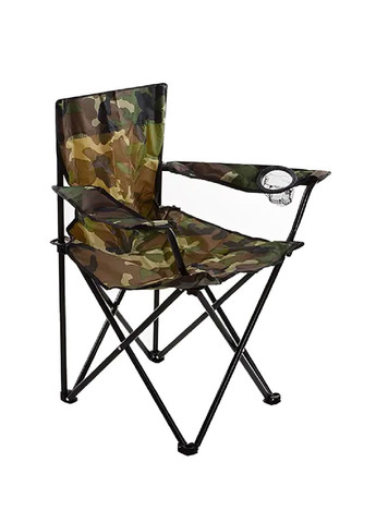 Крісло стілець складаний з підсклянником для походів риболовлі кемпінгу відпочинку на природі 50Х50Х80 см (476898-Prob) Хакі Unbranded (292324323)