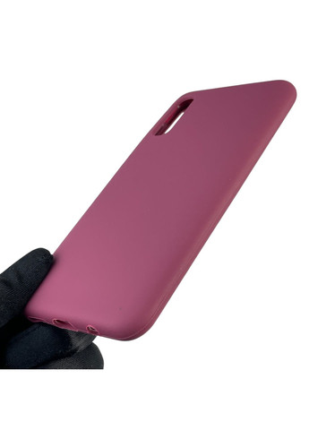 Чехол для Galaxy A50 (SM-A505F) силиконовый с микрофиброй нескользящий на самсунг а50 бордовый Samsung (366389377)