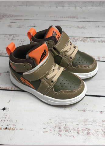 Коричневые демисезонные кроссовки хайтопы демисезонные детские на мальчика коричневый (1088) W.Niko