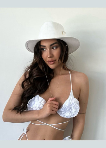 Летняя шляпа Федора с цепочкой и булавкой с подвеской Reef белая No Brand (334098429)