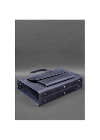 Сумка мужская кожаная через плечо для ноутбука и документов синый Crazy horse BlankNote (302007965)