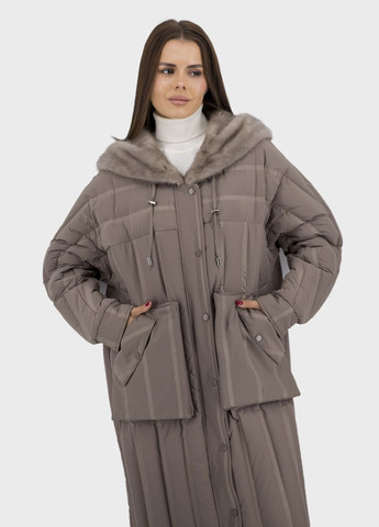 Бежевий демісезонний Пуховик Basic