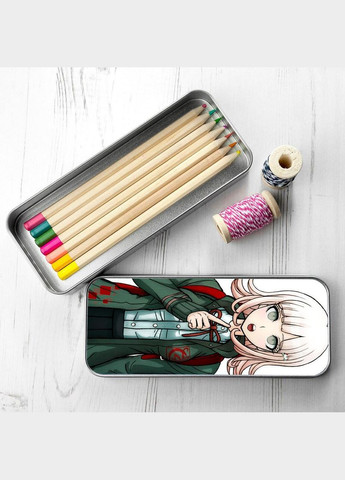 Пенал школьный для мальчика и девочки металлический Аниме Дангаромпа #001 7*18 см Silver No Brand (309158951)