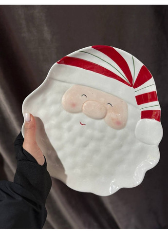 Тарілка сервірувальна новорічна Santa Claus порцелянова 25х25 см CR-1-31 Yiwu (364274491)