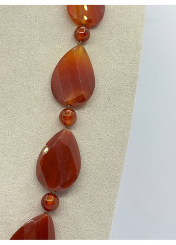 Намисто з сердоліку 30х20 мм 50 см Помаранчевий No Brand (372468131)