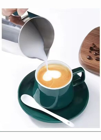 Молочник для спінювання молока пітчер з нержавіючої сталі, 1000 мл, піноутворювач для еспресо-капучино, латте No Brand (346534599)