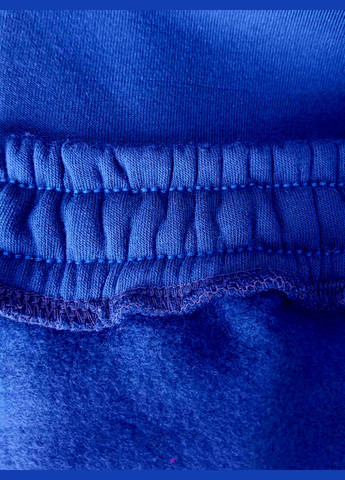 Спортивные женские штаны на флисе с карманами низ на резинке, цвет синий, трехнитка на флисе No Brand (317708123)