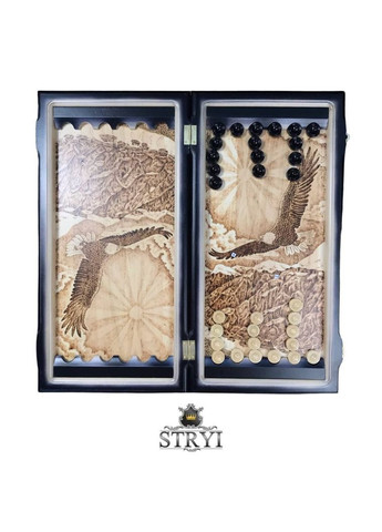 оформлені ручним різьбленням "Орел", 60*30*8 см, арт.190302 Кавун Нарди (335212023)