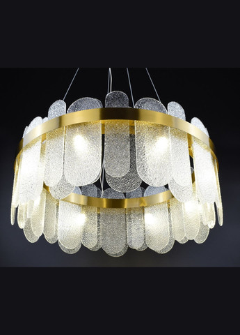 Люстра подвесная на 12 лампочек 26861 Латунь 50-200х80х80 см. Sunnysky (364499693)