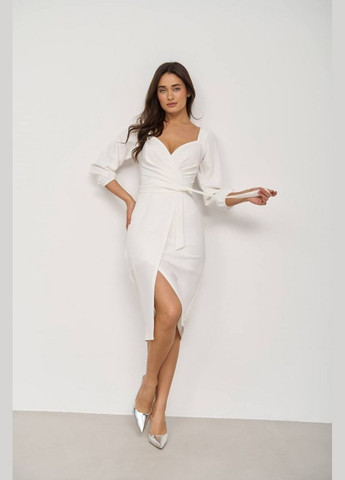 Білий вечірня плаття на запах, футляр FashionYouWant однотонна