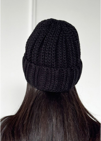 Жіноча шапка-біні фактурної в'язки InFashion Шапка (365798952)