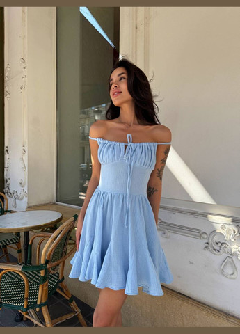 Блакитна повсякденний сукня жіноча Україна однотонна