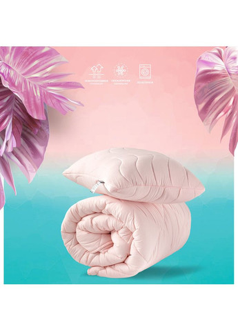 Набор Tropical одеяло 140х210+подушка 50х70 всесезонный пудра IDEIA 8-32432*001 (386297015)