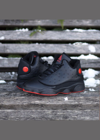 Черные зимние зимние кроссовки retro 13 black red Stilli Jordan