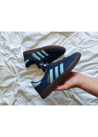 Синій літні кросівки adidas spezial handball blue адідас спеціал сині No Brand