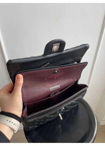 Сумка женская Chanel Classic Black/Silver Шанель классическая черная на плечо кросс боди No Brand (352729908)