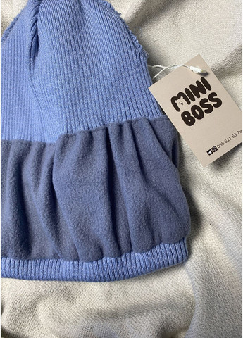 Двухслойная шапка для детей и подростков с отворотом, утеплённая флисом, для холодной осени и зимы Talvi Твіст (370369514)