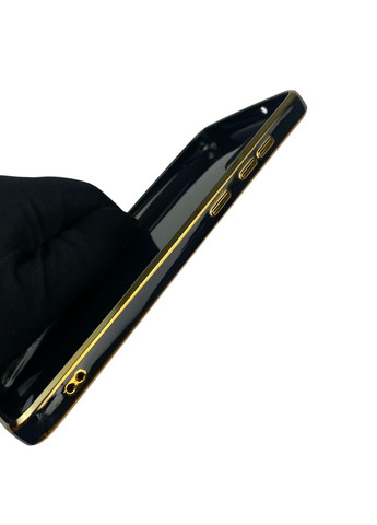 Чохол для Galaxy A05 (SM-A055) з кільцем MagSafe із золотою окантовкою на самсунг а05 чорний gs1 Samsung (366228008)