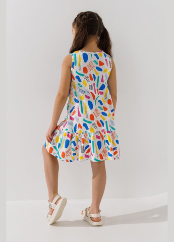 Летний сарафан для девочки 3544-13 116 см белый shop (2000990929327) Difa