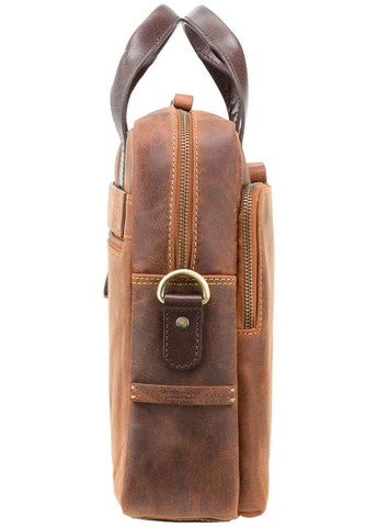 Сумка портфель через плече для чоловіків з натуральної шкіри для документів А4 для ноутбука Коричневий 40386 Visconti (361400973)