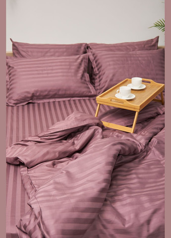 Комплект постільної білизни сімейний 160х220х2 наволочки 2х70х70 Satin Stripe (MS-820000557) Moon&Star Garnet (284416015)