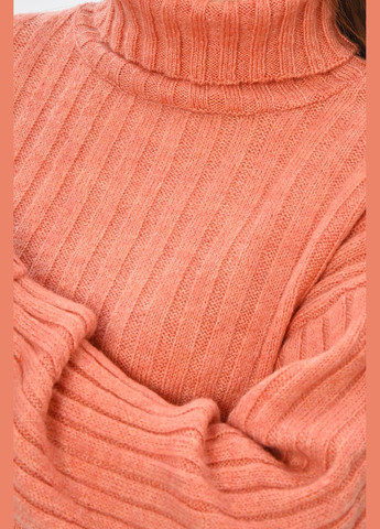 Рожевий зимовий светр жіночий в'язаний укорочений рожевого кольору пуловер Let's Shop