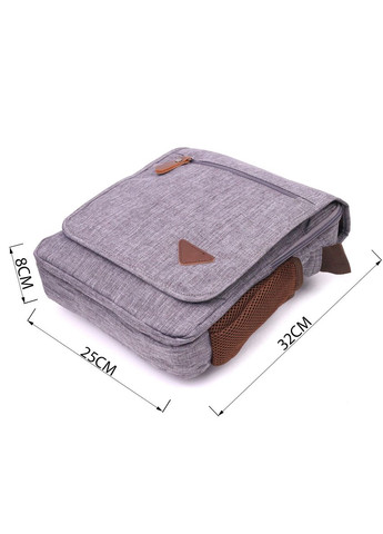 Чоловіча текстильна сумка через плече сіра кросбоді 21263 Vintage (329196882)