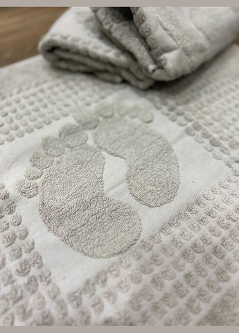 Рушник килимок махровий щільний Махровий однотонний рушник для ніг (К10100В-4) Febo однотонний сірий