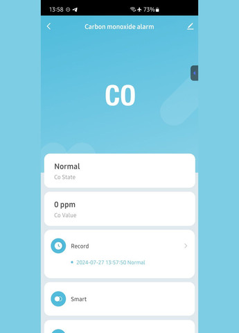 Wi-Fi датчик чадного газу No Brand (334302328)