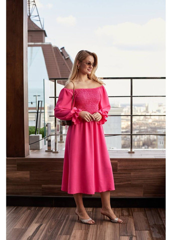 Малиновое женское платье креп модель 237 малиновый Україна