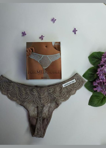 Трусики стринги кружевные в шоколадном цвете девушке roxy размер М Lormar (324833300)