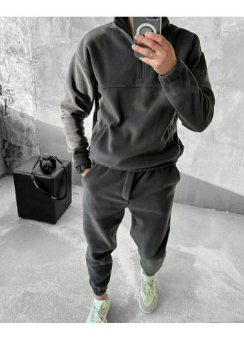 Костюм чоловічий теплий флісовий штани і кофта без капюшона. Чоловічий костюм фліс No Brand (371536821)