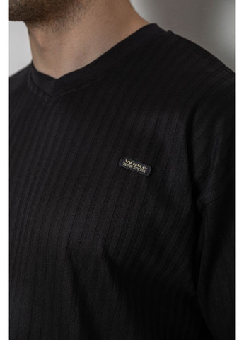 Чорна футболка чоловіча однотонна, колір чорний, 247r3140 Ager