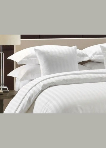 Простынь на резинке сатин страйп - 140x200+25 Белая Viluta (316450813)