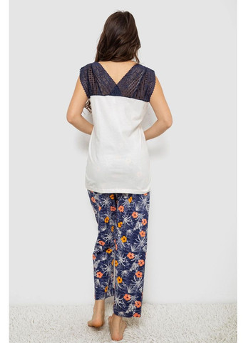 Молочна всесезон піжама жіноча з принтом Sport Line