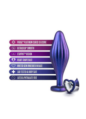 Волнистая анальная пробка Anal Adventures Matrix со стимулирующим дизайном, фиолетовая Blush (328961239)