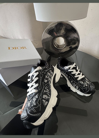 Кросівки жіночі Dior Chrono Sneaker Black Grey | Діор Хроно Сніке чорні No Brand чорні демісезони (347223378)