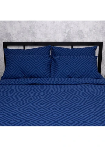 Комплект постельного белья Бязь Gold Люкс King Size 220x240 наволочки 2х50х70 (MS-820014666) Moon&Star Ocean Grid (400230615)