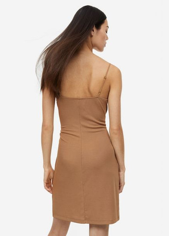 Темно-бежевое платье джерси H&M