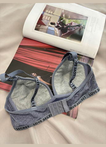 Серо-синий бюстгальтер No Brand без косточек